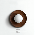 Aplique de Pared de Madera Blanca Moderna
