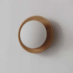 Aplique de Pared de Madera Blanca Moderna