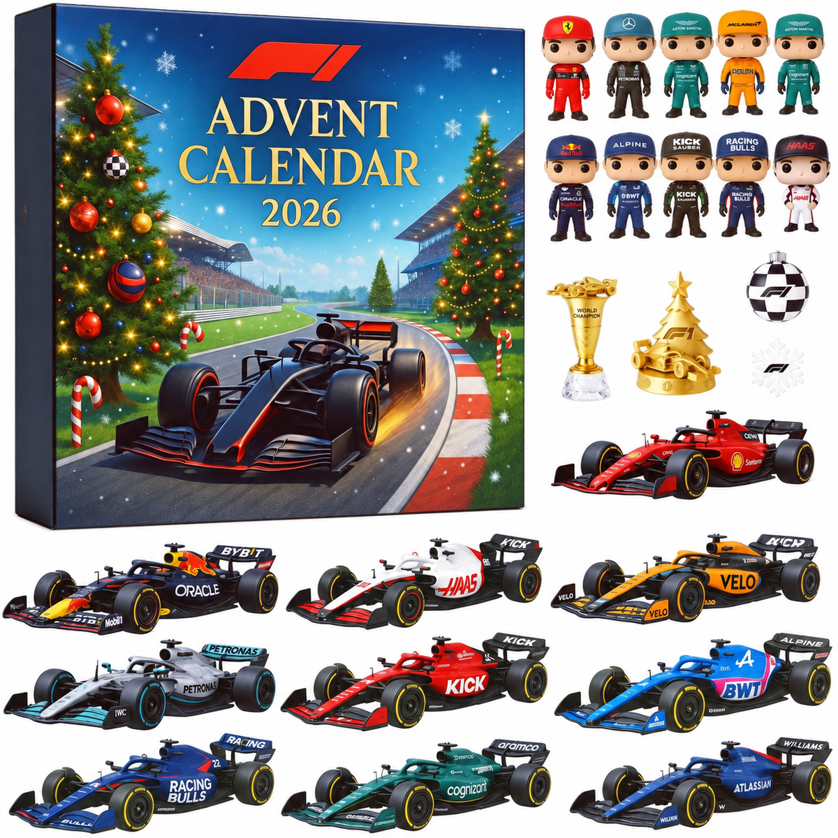 Calendario de Adviento Leyendas de Carreras de Fórmula 1 2026