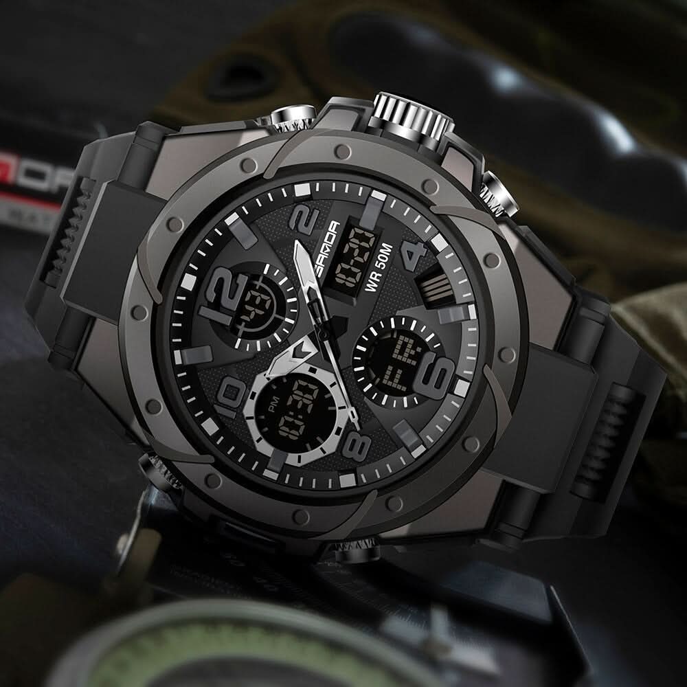 Reloj Militar Masculino con Pantalla Analógica Digital y Características
