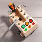 Tablero Montessori con 6 LED y 8 Tornillos de Montaje Set