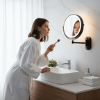 MAGNIFILUX – Espejo de aumento LED con iluminación ajustable y batería recargable