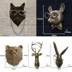 Decoración de pared con cabezas de animales única para el hogar