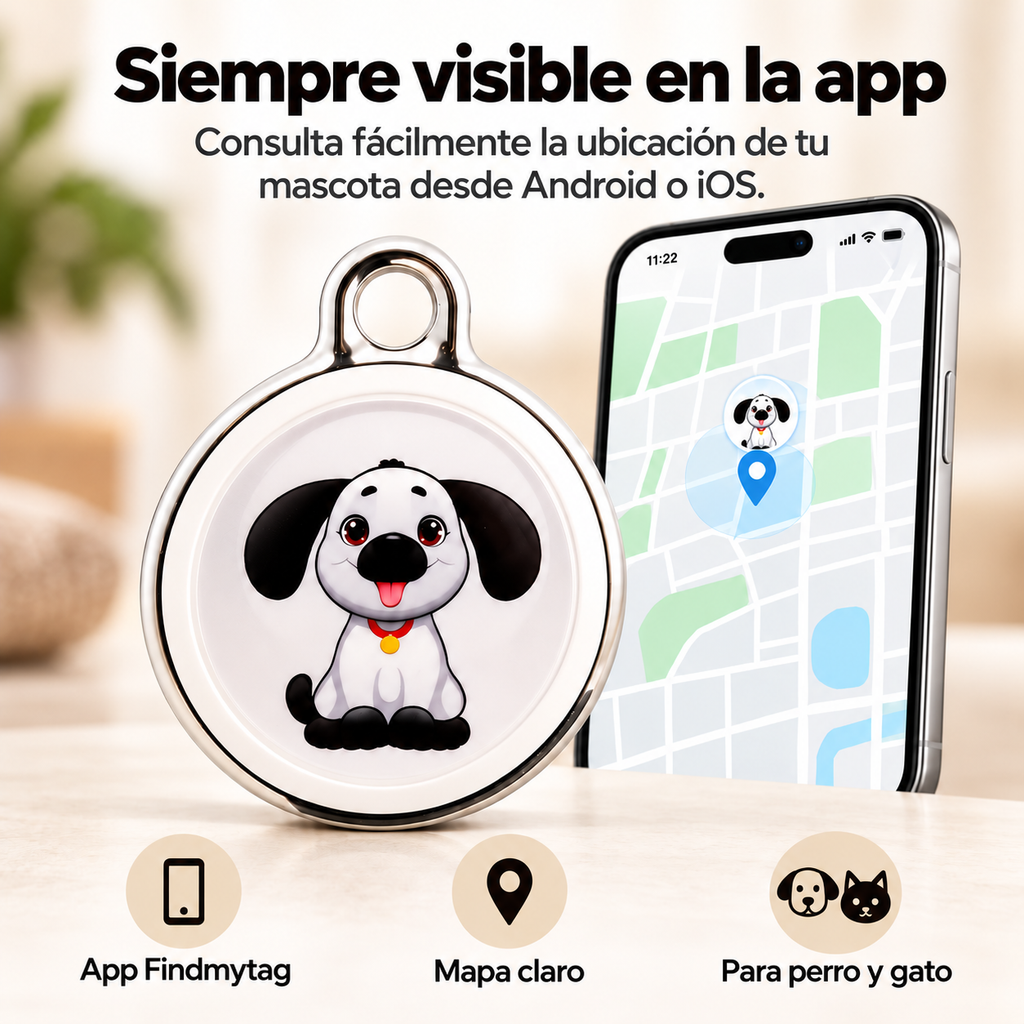 Localizador GPS para Mascotas - Perros y Gatos - Android e iOS