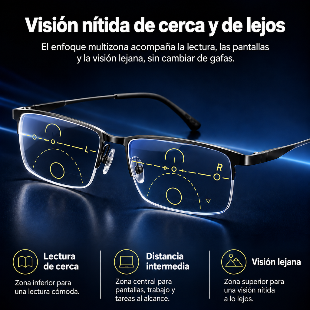 Gafas Progresivas Inteligentes Alemanas Aerisyn Con Focalización Multi-Zona