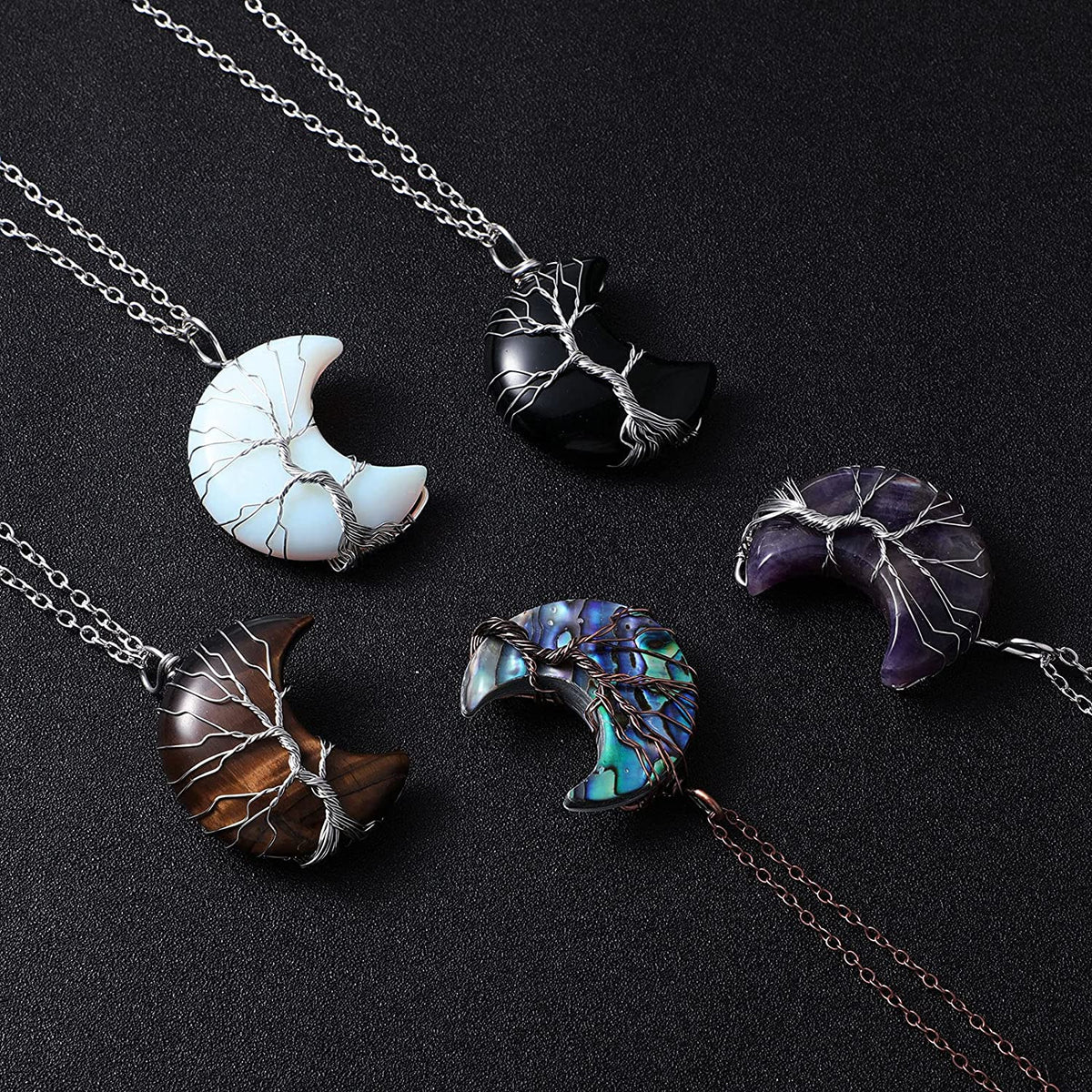 Collar de Media Luna del Árbol de la Vida