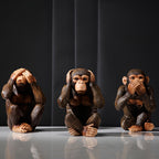 Conjunto de 3 figuras de chimpancé - Juguetonas y Realistas para Tu Interior
