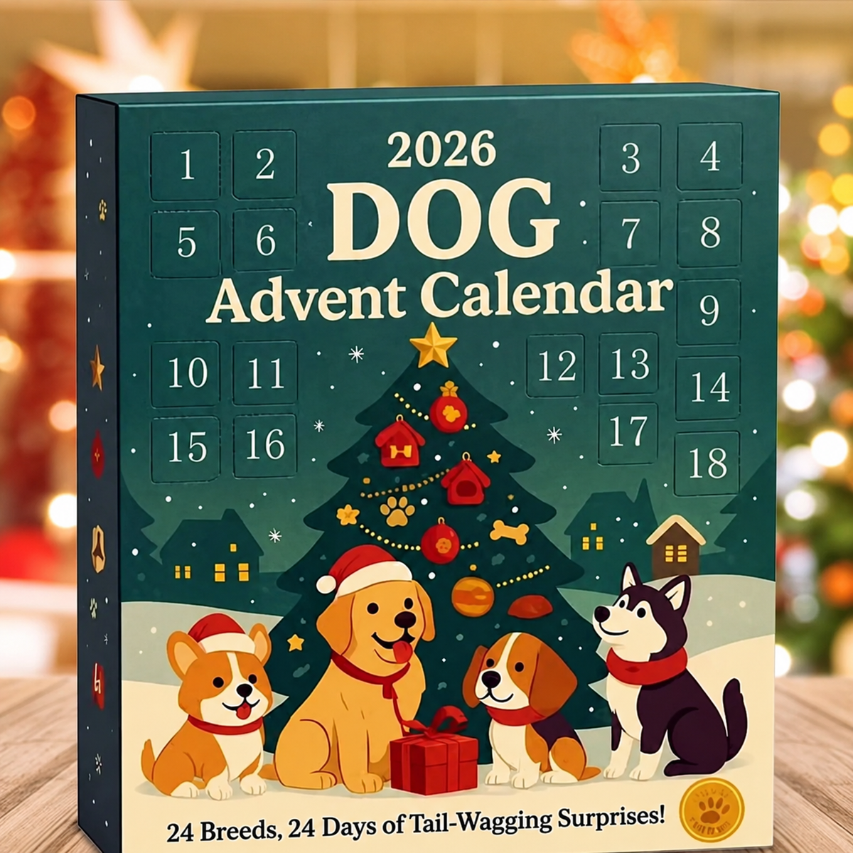 DOGMAS – Calendario de Adviento para perros con 24 juguetes festivos