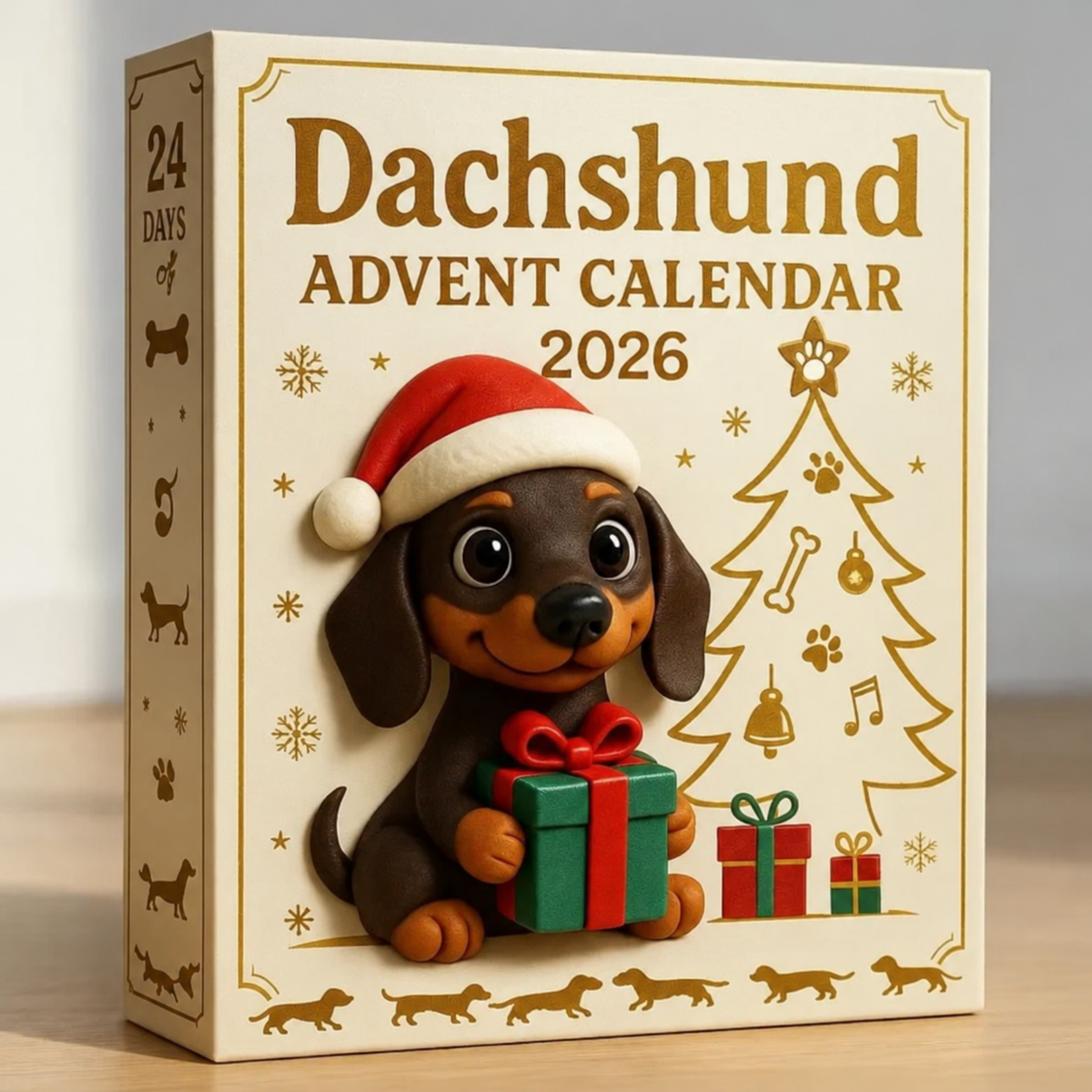 Calendario de Adviento para Perros Regalo de Navidad Conjunto de Figuras Coleccionables