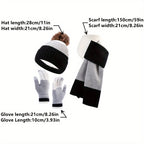 Conjunto de Invierno Trendy - Gorro, Bufanda y Guantes para Días Fríos