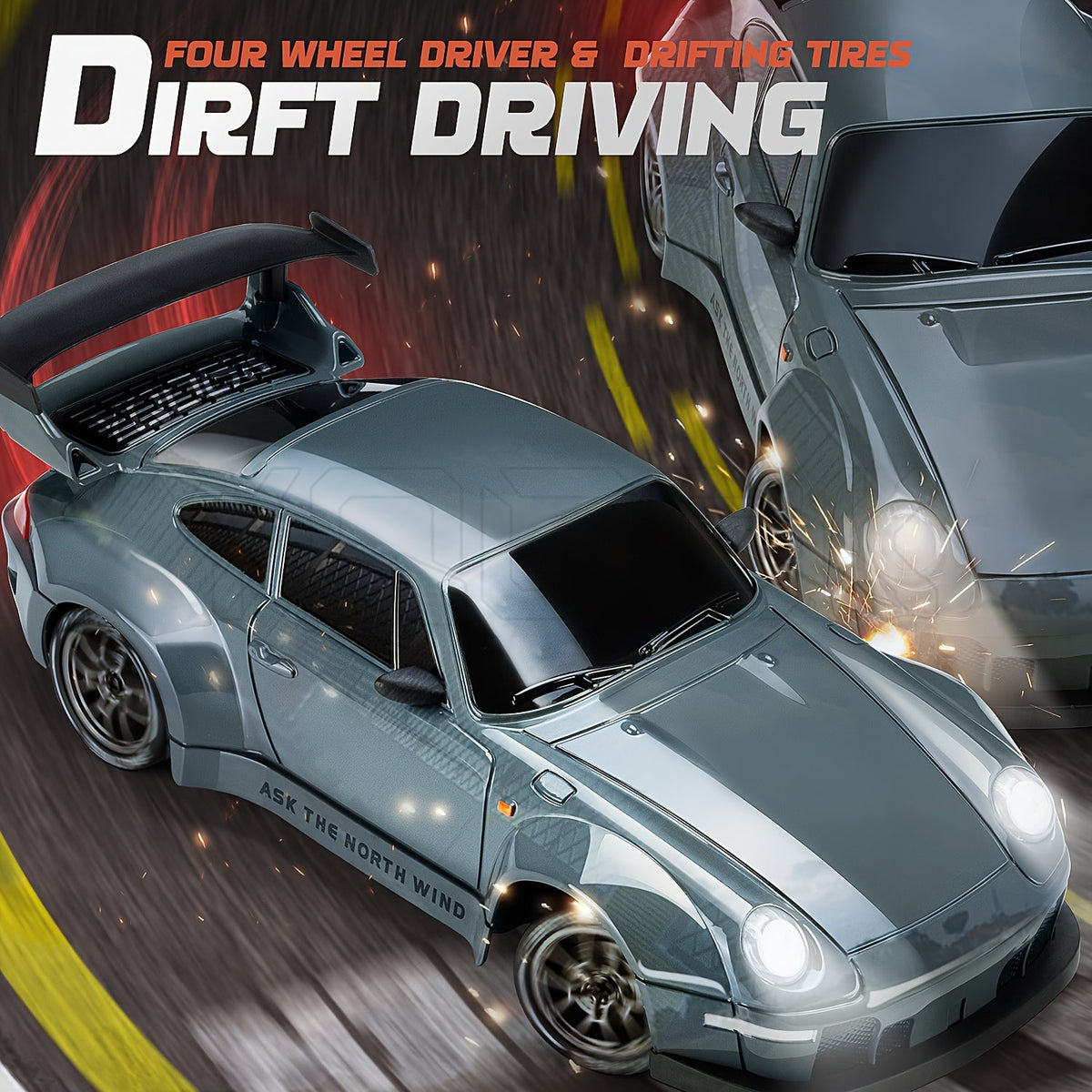 Ultimate Drift Racer 1:24 - Auto RC con Ruedas Iluminadas