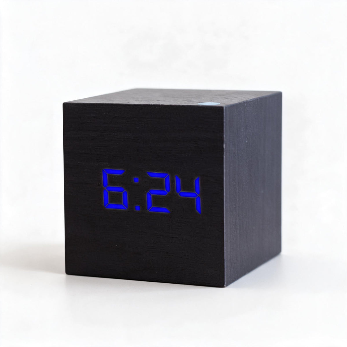 Reloj despertador LED de madera | Reloj digital cúbico con control por voz