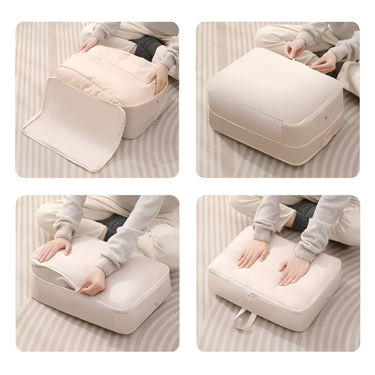 Bolsas de almacenamiento al vacío que ahorran espacio para ropa y ropa de cama