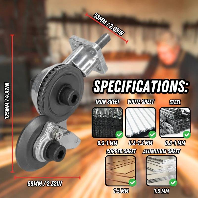 Adaptador de Corte de Metal de Uso Pesado para Taladro
