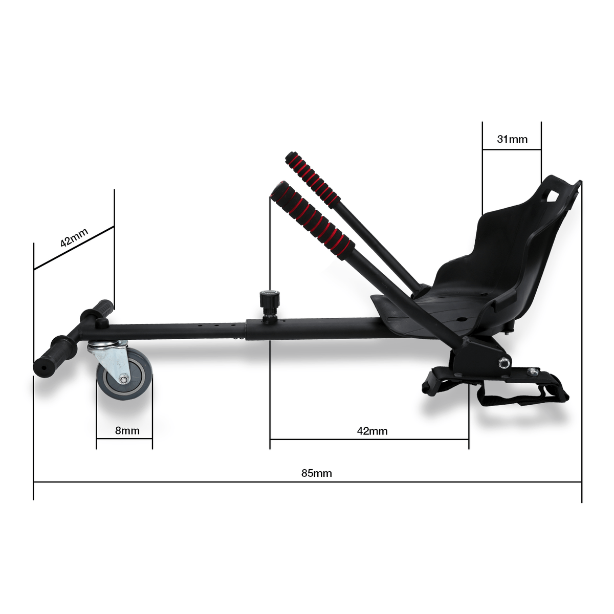 HoverKart Pro – Silla Cómoda y Ajustable para Hoverboard