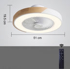 Ventilador de Techo Moderno Sin Aspas con Luz LED y Control Remoto