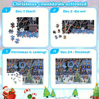 Calendario de Adviento Puzzle del Moderno Pueblo Navideño