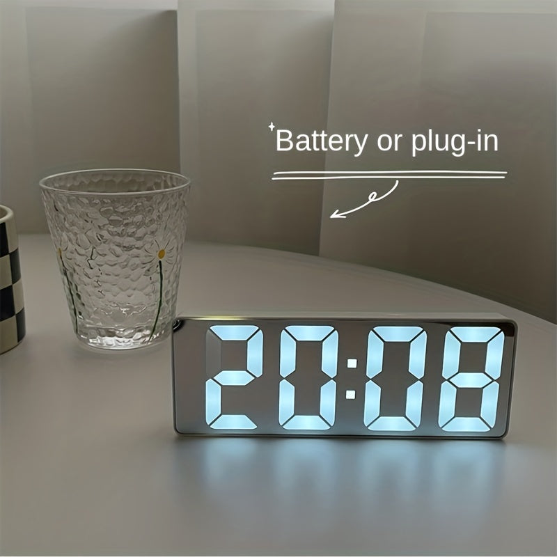 Reloj Despertador Digital LED con Pantalla de Temperatura y Brillo Ajustable