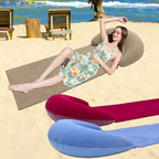 Colchoneta Inflable Cómoda con Almohada para Playa y Camping