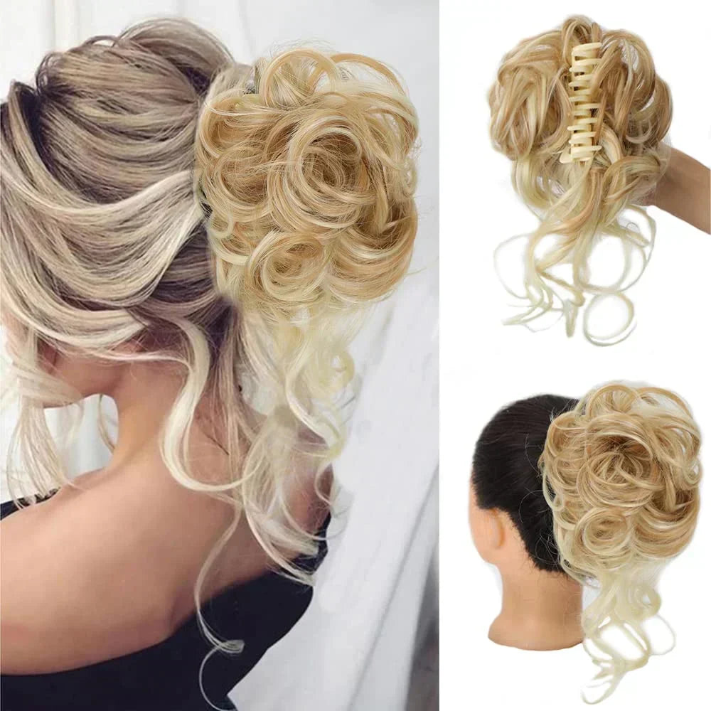 CurlyBun: Clip de cabello en moño rizado instantáneo