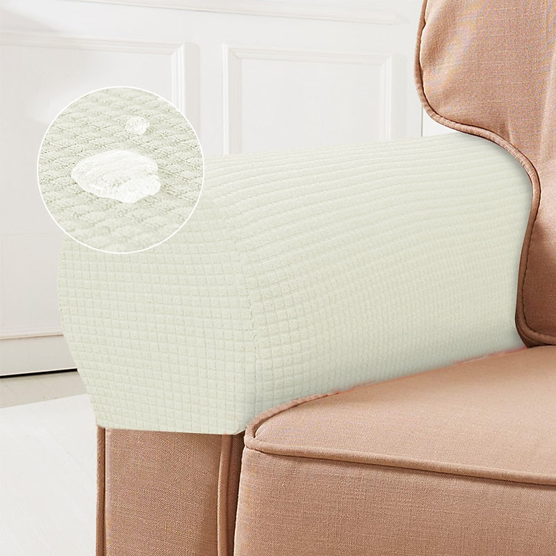 Fundas de Apoyabrazos Elásticas – Fundas de Spandex para Sillas y Sillones, Set de 2, Burdeos