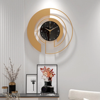 Reloj de Pared Redondo de Metal con Movimiento Silencioso