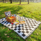 Manta de picnic de microfibra suave con diseño a cuadros
