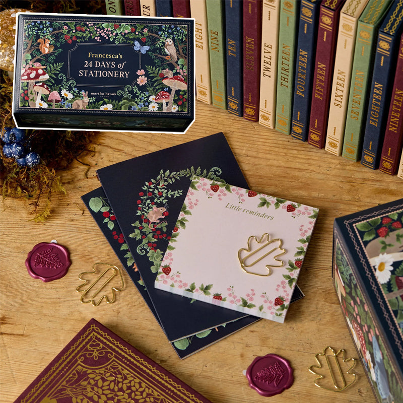 JollyJournals - Calendario de Adviento con artículos de escritura 24 sorpresas
