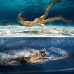 Máscara de snorkel con sistema superior seco