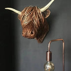 Escultura de Vaca Montada en la Pared