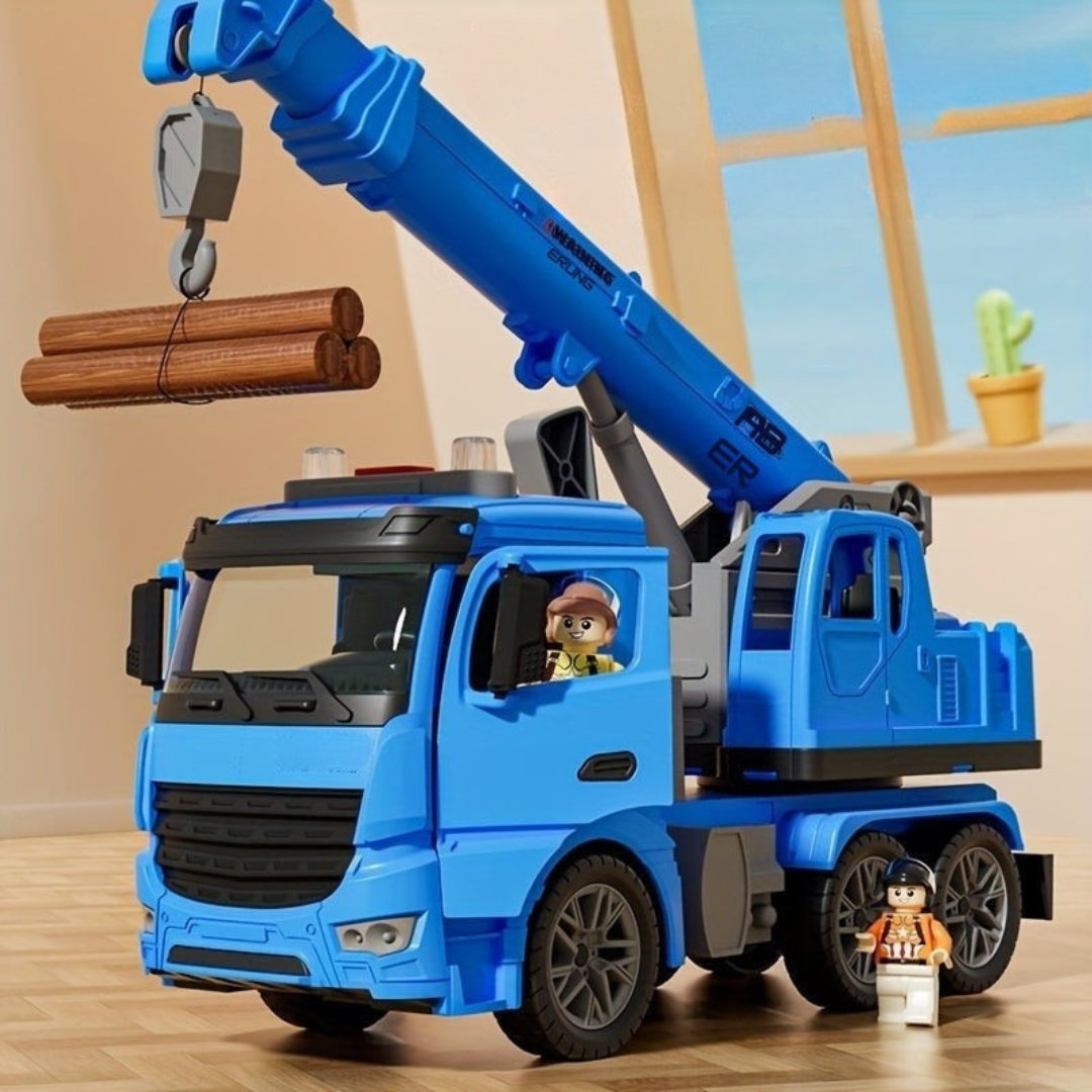 Juguete de Construcción Camión Grúa Vehículo Modelo de Plástico