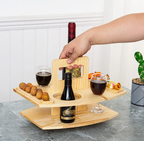Elegante Mesa de Picnic para Vino de Roble – Compacta y Versátil