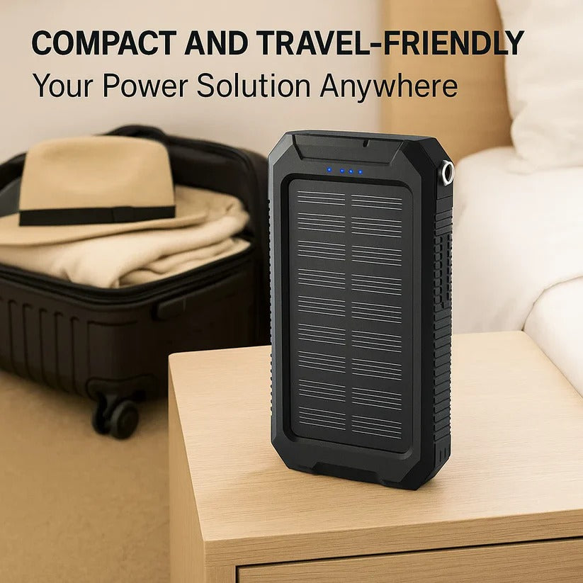 Batería Externa Solar de 100000mAh, Cargador Impermeable
