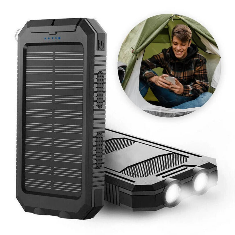 Batería Externa Solar de 100000mAh, Cargador Impermeable