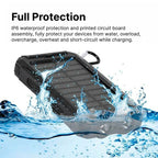 Batería Externa Solar de 100000mAh, Cargador Impermeable