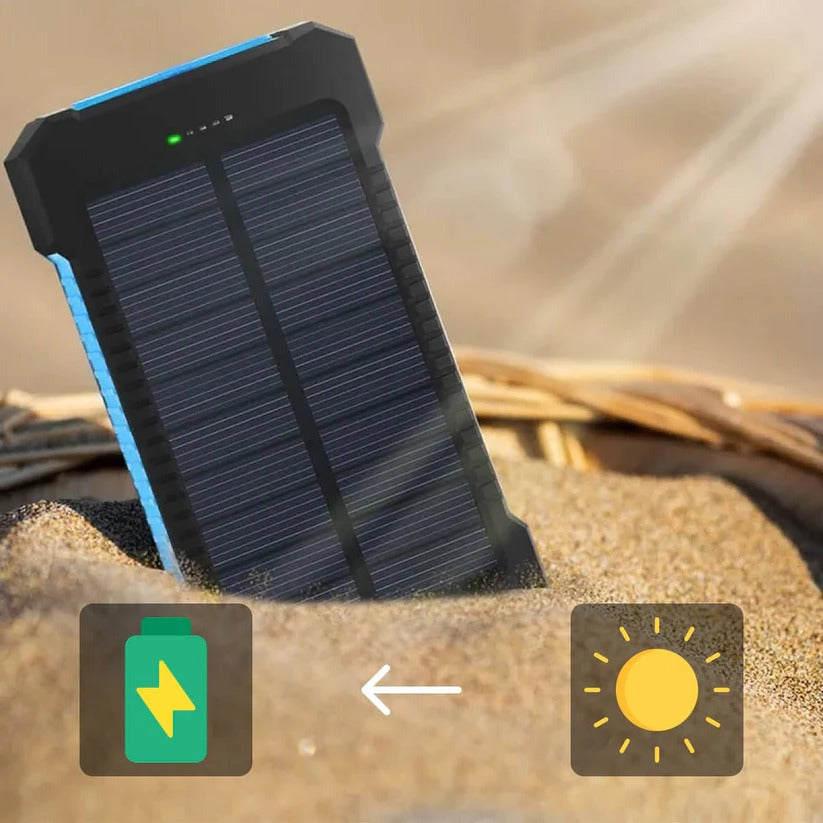 Batería Externa Solar de 100000mAh, Cargador Impermeable