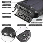 Batería Externa Solar de 100000mAh, Cargador Impermeable