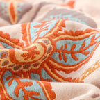 Manta Boho Floral Rústica | Manta Floral 100% Algodón