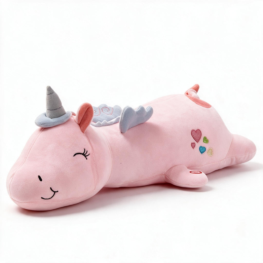 Peluche Unicornio Brillante con LED de Cambio de Color, 60 cm