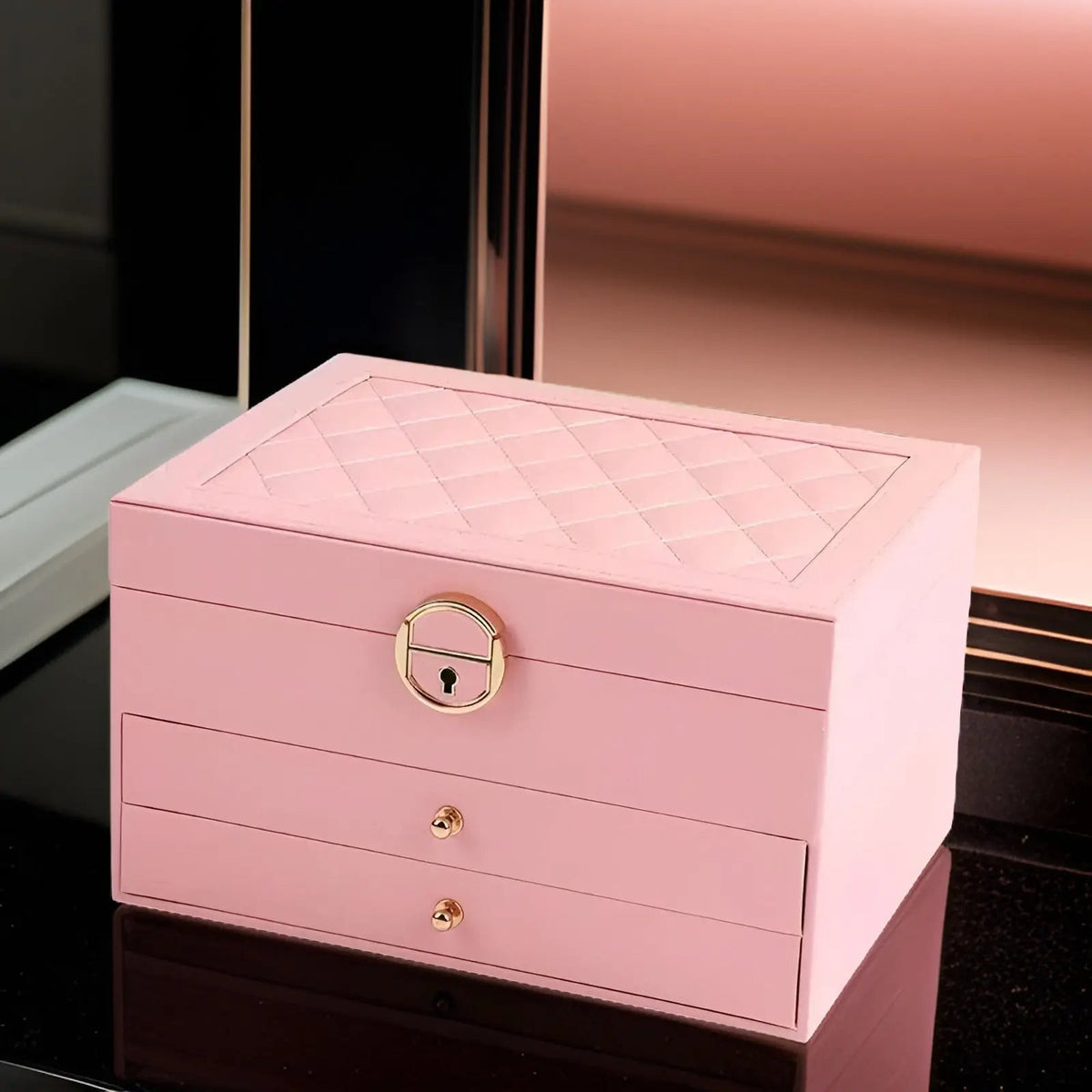 Caja de Joyería de Lujo Multicapa - EleganceBox