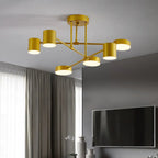 Lámpara de Techo Moderna de 6 Luces con Modos de Luz Ajustables