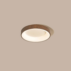 Luz de Techo LED de Madera Natural con Diseño Circular