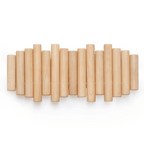 Perchero de pared de madera hecho a mano con diseño escandinavo – Natural y funcional