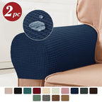 Fundas de Apoyabrazos Elásticas – Fundas de Spandex para Sillas y Sillones, Set de 2, Burdeos
