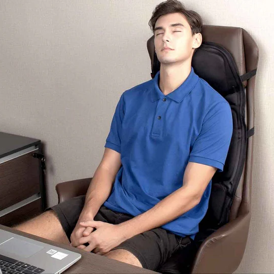 Cojín de Masaje con 8 Modos y Almohada Calentada para Cuello y Espalda para Coche y Hogar