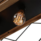Lámpara de Araña Lineal Rectangular de 5 Luces para Isla de Cocina