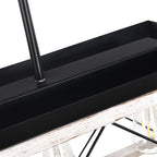 Lámpara de Araña Lineal Rectangular de 5 Luces para Isla de Cocina