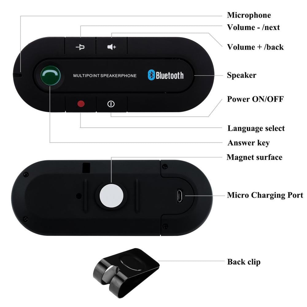 Altavoz Bluetooth Manos Libres para Coche