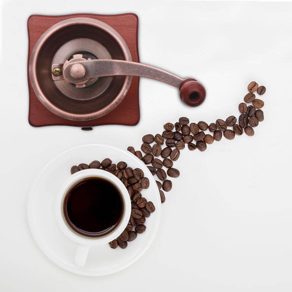 Molino de Café Manual de Madera Antiguo