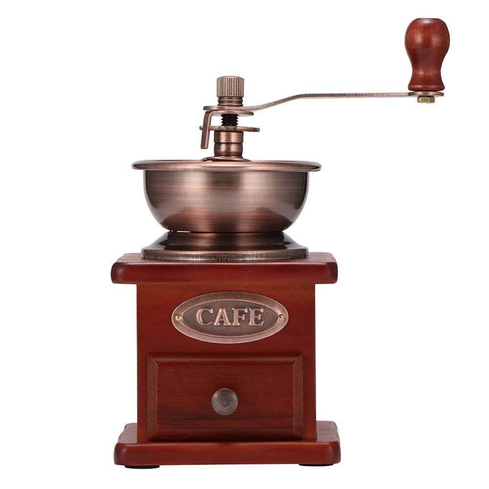 Molino de Café Manual de Madera Antiguo